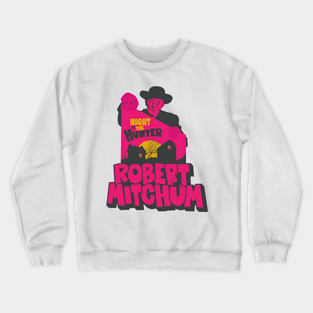 The Night of the Hunter: Captivating Robert Mitchum's Iconic Performance Crewneck Sweatshirt by Boogosh